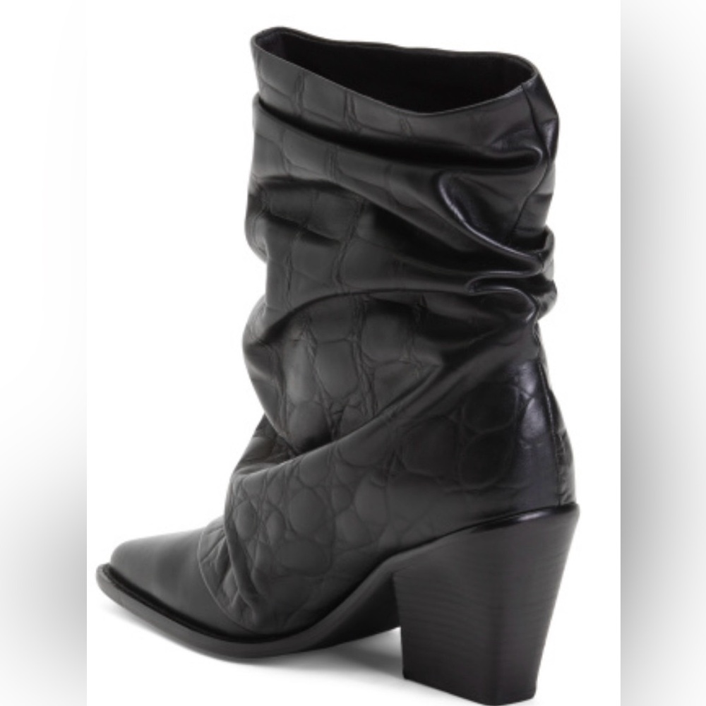 BRONX Leather Pinched Booties Sz 39/8.5 - Picture 4 of 11